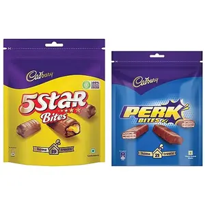 Cadbury 5 Star Chocolate Home Treats Pack 191.9 g & Cadbury Perk Bites Chocolate Bar 175.5g