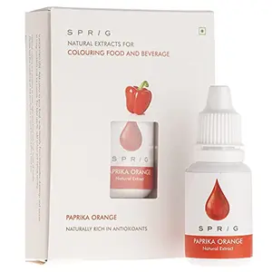 S P R I G Natural Extracts For Colouring Food And Beverage | Paprika Extract | Orange-Red Colour | 15ml