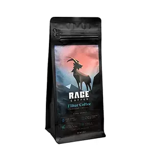 Rage Coffee South Indian Filter Powder - Blend of Arabica Beans & Chicory Freshly Roasted & Ground - Smooth Delicious & Aromatic Hot or Cold Coffee (Espresso Machine) 250 Gms