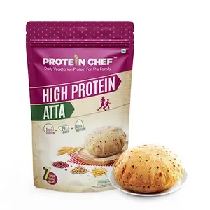 Protein Chef High Protein Atta (1 Kg) | 7 Supergrains Wheat Flour with Chickpea Flour Soy Chakki Atta | 5.5 gms Protein Per Roti | Good for Entire Family | Tastes Like Regular Multigrain Atta Roti