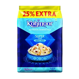 Kohinoor Super Value Basmati Rice 1 Kg + 25% Extra | Authentic Basmati Rice