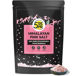 5:15PM. Himalayan Pink Rock Salt | 100% Pure Pink Salt with Natural Trace Minerals | Gourmet Quality Himalayan Rock Salt |For Healthy Cooking 1kg