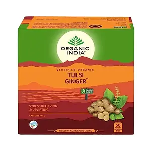 ORGANIC INDIA Tulsi Ginger 50 Teabags