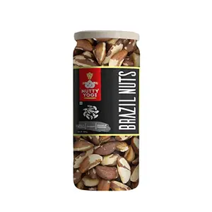 Nutty Yogi Premium Jumbo Brazil Nuts 500gm (Pack of 1) Rich in Iron Calcium Zinc Selenium.Boosts heart health and Brain Function Rich in Antioxidant Support Thyroid function No Preservative