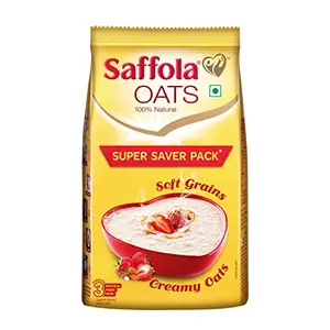Saffola Oats | Rolled Oats | Delicious Creamy Oats | 100% Natural | High Protein & Fibre | Healthy Cereal for weight loss | 500g