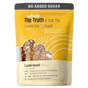 The Whole Truth - | Breakfast Muesli | 5 Grain Muesli | 350 grams | Vegan | Dairy-free | No Artificial Sweeteners | No Added Flavours | No Gluten or Soy | Nutritious Snack
