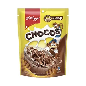 Kellogg's Chocos with Protein & Fibre of 1 Roti* in Each Bowl** High in Calcium & Protein with 10 Essential Vitamins & Minerals Breakfast Cereals 250g Pack