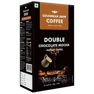 Colombian Brew Double Chocolate Mocha Instant Coffee No Sugar Vegan 50g