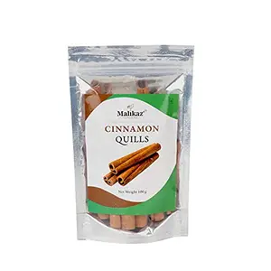 Malikaz' The Royale Taste Cinnamon | Dalchini Sticks Pouch  100 g | Piquant | 100% Natural | No Additives | Sweet Aroma | Warm Taste | Easy to add a Wondrous Flavor Profile to Your Dish |