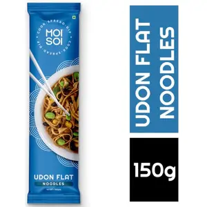 MOI SOI Udon Noodles | JAPANESE UDON | Pack of 1 | No Preservatives | No MSG | Get Restaurant Style Taste in Just 10 Minutes | Not Fried | Serves 2 | 150 gms