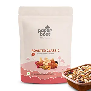 Paper Boat Classic Roasted Nuts Seeds & Berries Medley Trail Mix I Almonds I Cashews I RaisinsI Mix Seeds Pouch (200 g)
