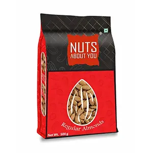 Nuts About You Regular ALMONDS 500 g | Regular | 100% Natural | Badam | Independence variety