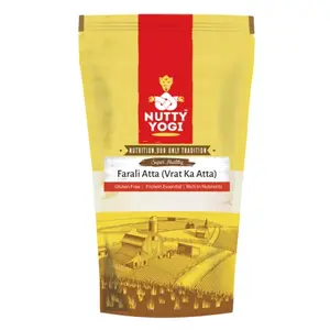 Nutty Yogi Farali Atta (Vrat Ka Atta) - 400gm | 100% Fasting Flour | Gluten Free | High Dietary Fiber for Easy Digestion