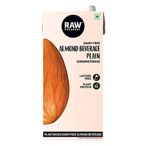 Raw Pressery Almond Beverage Plain 1000 ml| Unsweetened