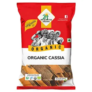 24 Mantra Organic Cassia/Cinnamon/Dalchini/Dalchina Chekka - 100gms Pack of 1 100% Organic