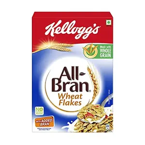 Kellogg's All Bran Wheat Flakes 440g | Made with Whole Grain 7 Essential Vitamins and Iron | High in Protein & Fibre | Breakfast Cereal