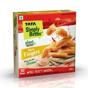 Tata Simply Better Plant-Based Spicy Fingers Tastes Just Like Chicken - 10 Pieces 240g