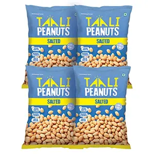 Taali Roasted Peanuts | 160 gm (Pack of 4) | Salted | Crunchy Healthy Snacks Ready to eat | Roasted Not Fried Restaurant Style Gluten free productsNo Trans Fat