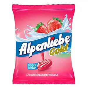 Alpenliebe Gold Cream Strawberry Candy Pouch 100 Pc 380 g