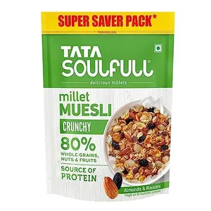 Soulfull Millet Muesli - Crunchy contains Almonds & Raisins- 700g