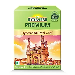 Tata Tea Premium | Street Chai of India | Hyderabadi Irani Chai | Tasting Notes of Cardamom & Condensed Milk | 250g