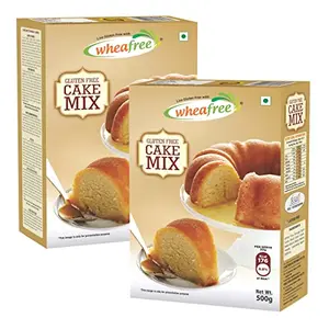 Wheafree Gluten Free Cake Mix (Pack of 2 x 500g each) | Lactose Free | No Added Sugar | Neutral Flavour|  Friendly | Hassle Free And Quick Baking | Best for Home Baking