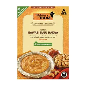 Kitchens of India Nawabi Kaju Halwa ITC Ready to Eat Indian Sweet Dish Just Heat and Eat 200g