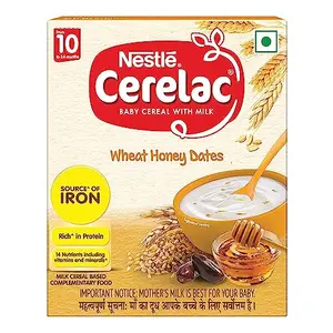 Nestle CERELAC Baby Cereal with Milk Wheat Honey Dates  From 10 Months 300g BIB Pack