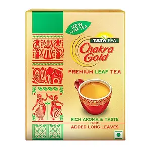 Tata Tea Chakra Gold Premium Leaf Tea | With Added Long Leaves | Rich Aroma & Taste | Assam Long Leaf Tea | 250g