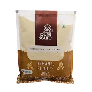 Pure & Sure Organic Besan Flour | Gram Flour | Kadala Maavu | Pure & Sure Organic Gram Flour 500gm.
