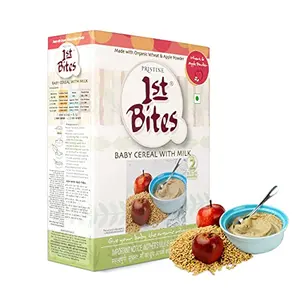 Pristine 1st BITES Baby Cereal 300g | Baby Food (8-24 Months) Stage-2 100% Organic Wheat & Apple Powder | Infant Food