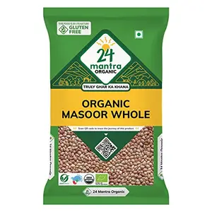 24 Mantra Organic Masoor Whole -500 gm