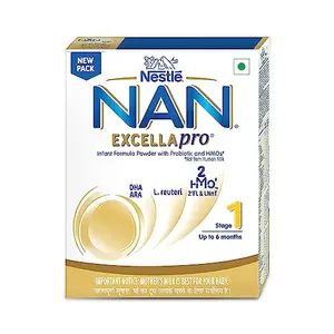 Nestle NAN EXCELLAPRO 1 Infant Formula Powder with Probiotic & HMOs - Up to 6 Months Stage 1 400g Bag-in-Box Pack
