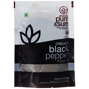 Pure & Sure Organic Black Pepper Powder | Delicious & Aromatic Black Pepper Masala Mix | Curry Masala Powder 100g