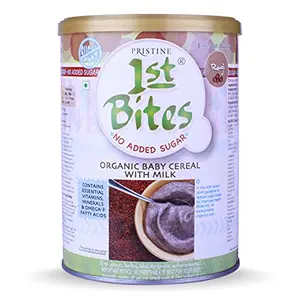 Pristine 1st BITES Baby Cereal 400g | Baby Food (6-24 Months) Stage-1 100% Organic Ragi (No Added Sugar) | Infant Food