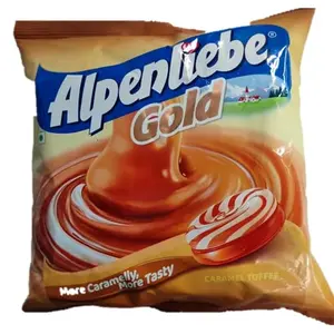 Alpenliebe Gold Caramel Candy Pouch 100 Pc 390 g