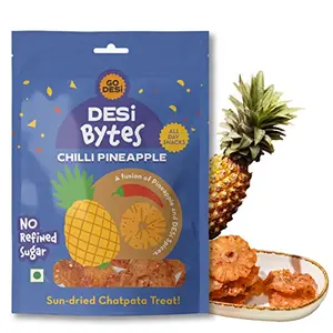 GO DESi Chilli Pineapple | 25g | Fruit Snacks | Dehydrated Fruit | Dehydrated Pineapple
