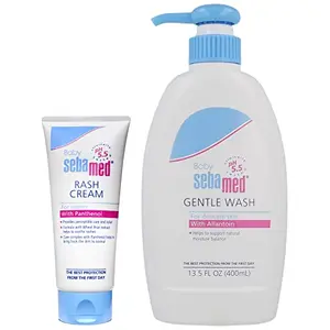 Sebamed Baby Rash Cream 100ml & Baby Wash Extra Soft 400Ml Combo