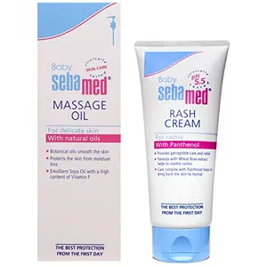 SebaMed Baby Rash Cream 100ml & Baby Massage Oil 150ml Combo