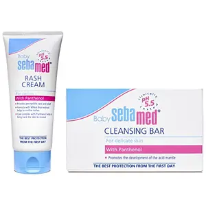 SebaMed Baby Rash Cream 100ml & Baby Cleansing Bar - 100 g Combo