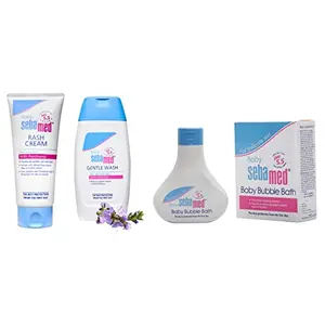 Sebamed Baby Rash Cream 100ml |Ph 5.5|Panthenol & Allantoin|Clinically tested & Baby Sebamed Gentle WashSebamed Baby Bubble Bath 200ml|PH 5.5| Camomile|No tears Sugar based cleanser|Soap free