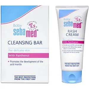 Sebamed Baby Cleansing Bar (150G)&Sebamed Baby Rash Cream 100Ml