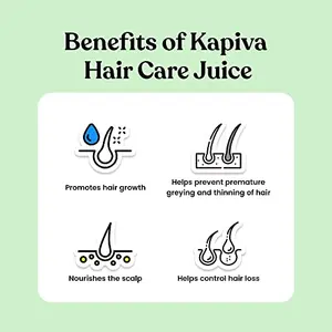 Kapiva Hair Care Juice | For Hair Growth & Hair Fall Control | 100% Ayurvedic Hair Care with Amla Noni Bhringraj and Ashwagandha (1L)