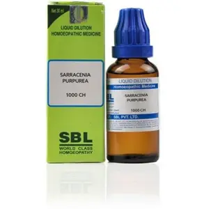 SBL Homeopathy SBL Sarracenia Purpurea 1M (1000 CH) (30ml) for Itchingeruptions on SkinHungerUterine Swellingcysts