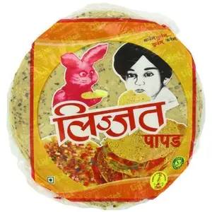 Lijjat Pappadum Punjabi Masala Flavour - 200g (pack of 3)