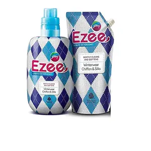Godrej Ezee Liquid Detergent - Winterwear Chiffon & Silks 2kgs (1 Bottle + 1 Refill)