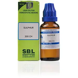 SBL Homeopathy Sulphur (200 CH) (30 ML) by Qualityexports