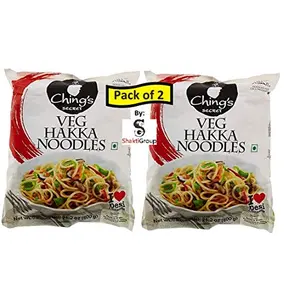 Pack of 2 - Ching's Secret Veg Hakka Noodles (Ching's Chinese Desi Chinese) 21.2 Oz (600 gm)