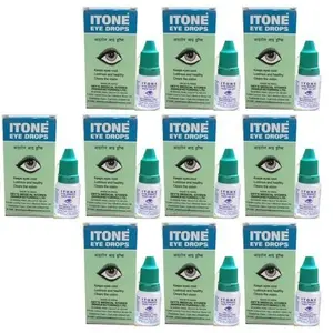 10 x Itone Ayurvedic Herbal Eye Drops Natural Allergies 10ml- by ITONE