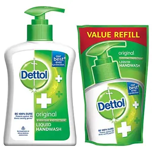 Dettol Liquid Handwash (Original) - 200 ml with Free Liquid Handwash - 175 ml (Any Variant)